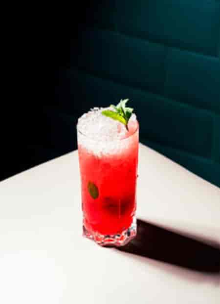 Cocktail with mint garnish at upscale Venue hire in The Loft Bar Leicester event.