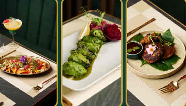 Elegant gourmet dishes at Ember & Mist, perfect for networking and cocktail receptions.