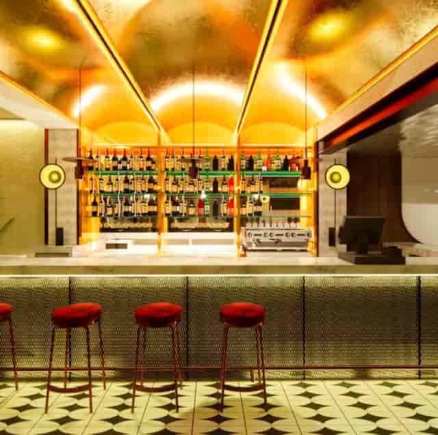 Modern bar setup at The Taru, perfect for cocktail receptions and networking events.