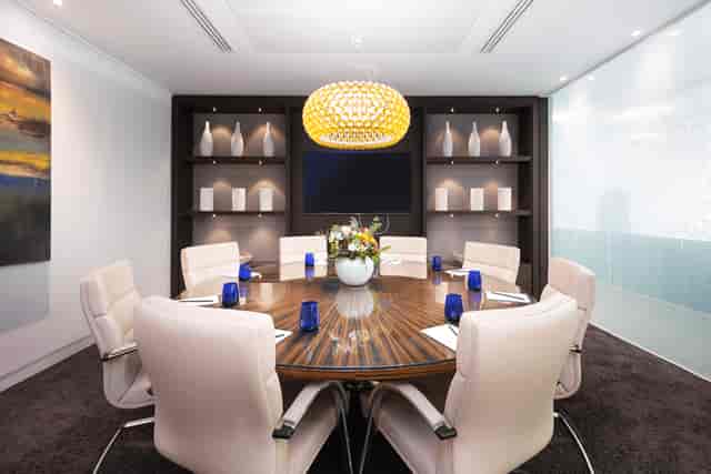 Executive boardroom at 5 King William Street for professional meetings and strategic planning.