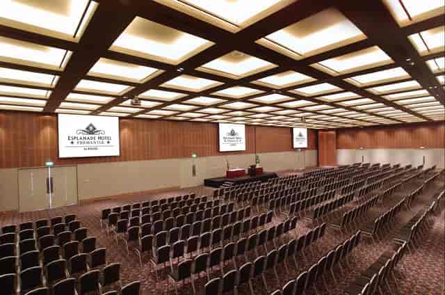 Southern Cross Gala Ballroom, theater-style seating, ideal for corporate conferences and events.