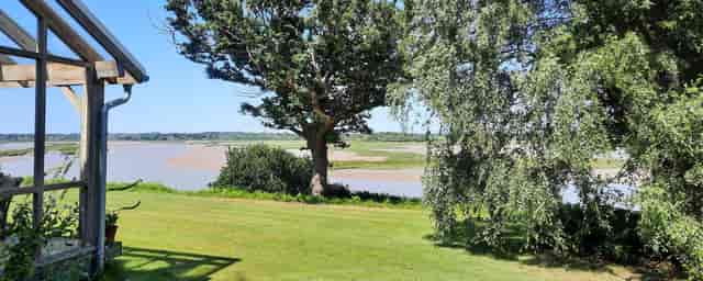 Balcony area at The Plough and Sail for outdoor meetings by the river.