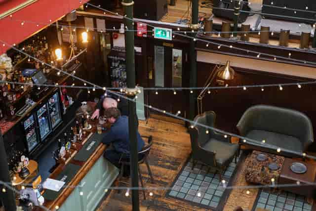 Cozy bar at The Old Cold Store, perfect for networking events and gatherings.