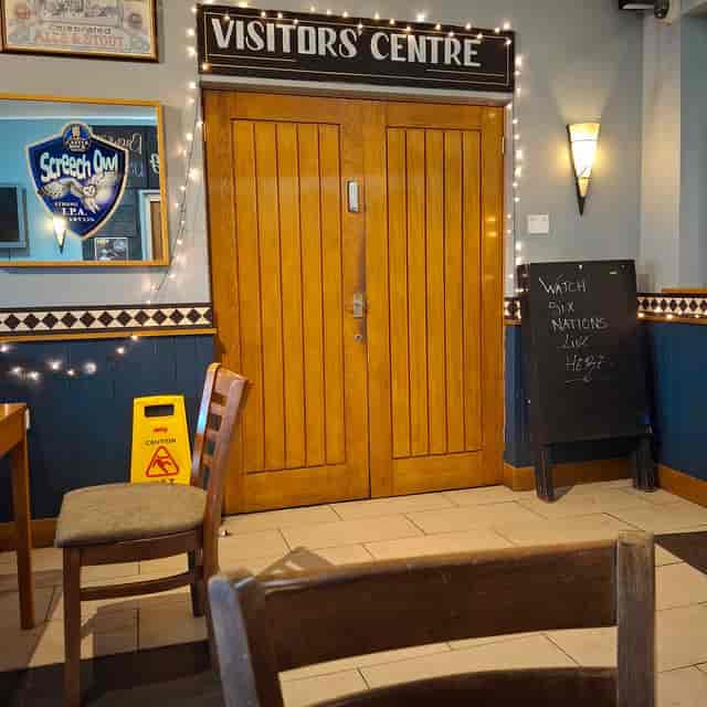 Cozy venue entrance at The Vat & Fiddle, ideal for small gatherings and events.