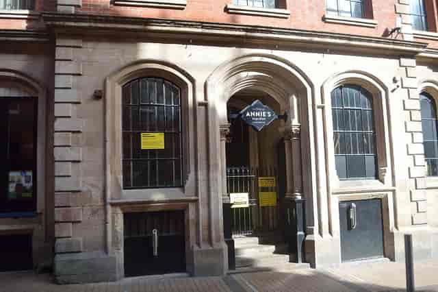 Annie's Burger Shack Nottingham event venue historic stone arch