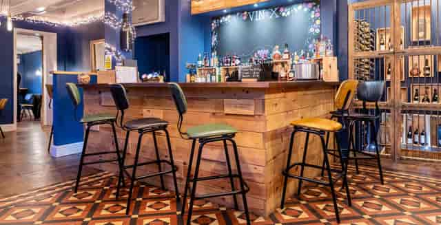 Rustic wood breakout room at Three Ways House Hotel for networking receptions and conferences.