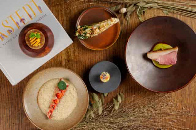 Artisanal tasting menu at Ekstedt restaurant for VIP gala or executive roundtable event.