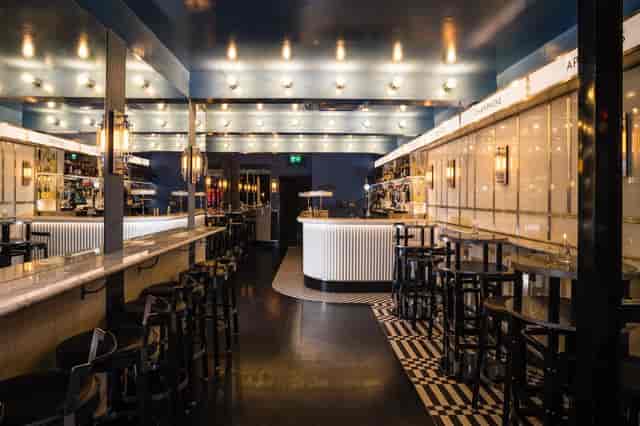 Sleek Basement Bar in Swift Soho, ideal for intimate networking and cocktail receptions.