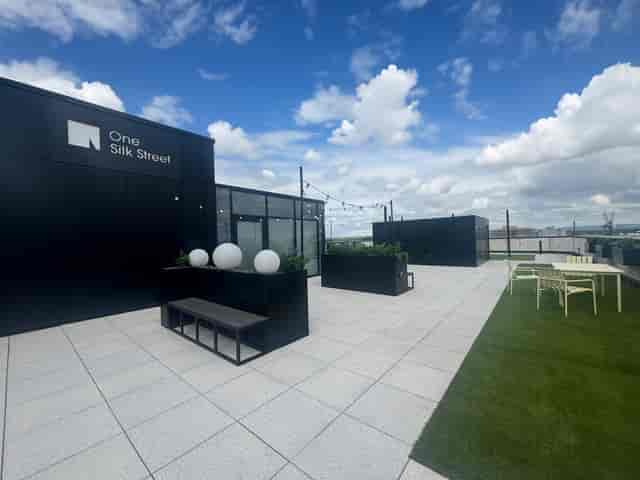 Silk Street Rooftop venue with modern design, ideal for networking and cocktail events.