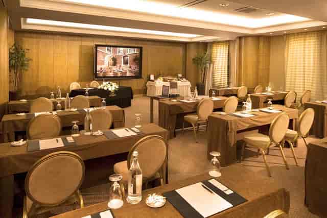 D. Sancho I boardroom setup for corporate workshops and executive training.