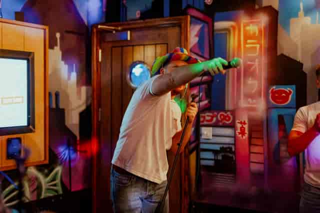 Karaoke room at Roxy Ball Room Nottingham for corporate team building and social event hire.