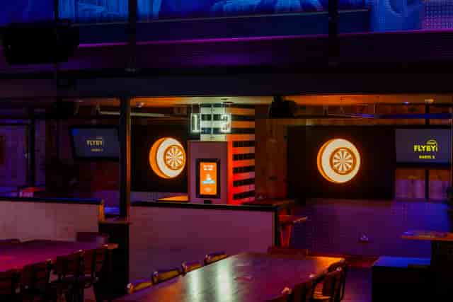 Bullseye Zone at Roxy Ball Room Nottingham: interactive gaming bay for corporate team building.