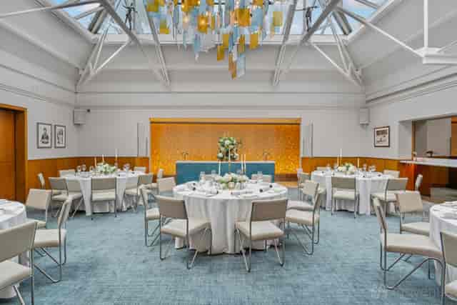 Modern event space, high ceiling, conference, party
