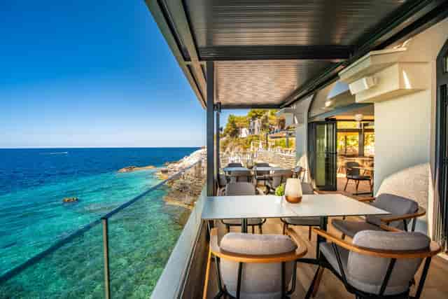 Pula waterfront event, ocean view, cocktail reception, business retreat