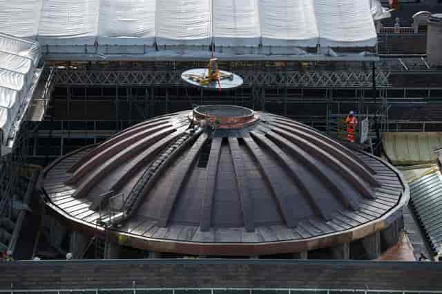 London museum renovation, event logistics, structural work