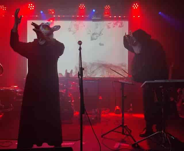 Lexington avant-garde concert: red lights, projection mapping