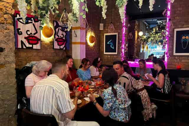 Baaria Italian cafe event: wine cocktails, intimate ambiance