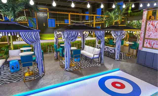 THRōW Social DC corporate mixer with interactive games and lounge seating for networking events.