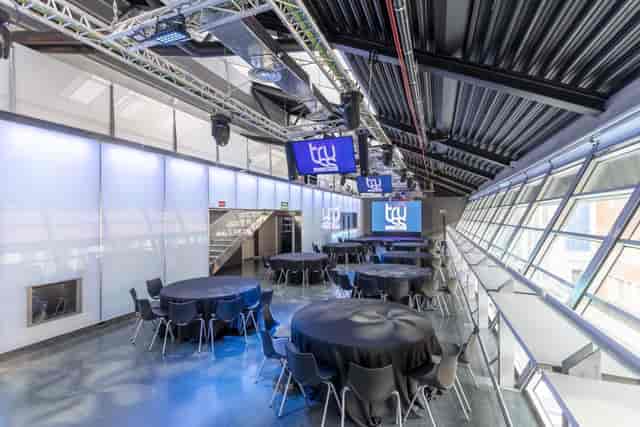 Espacio Coworking industrial venue for corporate dinners and brand activation events.