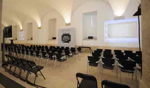 Theater-style setup at Patio Da Galé venue for corporate events and conference hire.