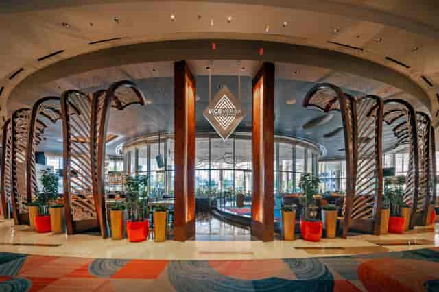 VICE VERSA Patio & Lounge entrance at Vdara Las Vegas for upscale corporate events and mixers.