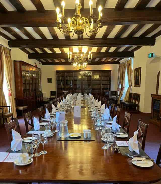 Thomas Gray Room boardroom with formal dining layout for executive meetings and corporate events.
