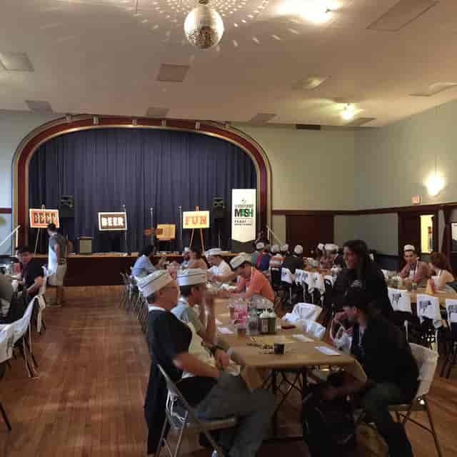 The Garden Room at Swynford Manor: banquet seating for community events and volunteer gatherings.