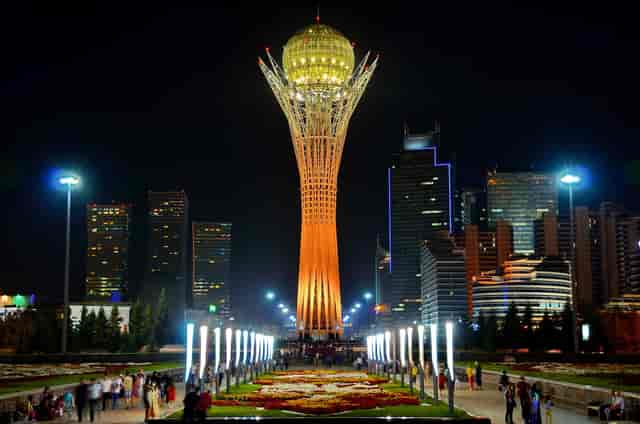 Baiterek Tower gallery, modern architectural venue for corporate events and luxury receptions.