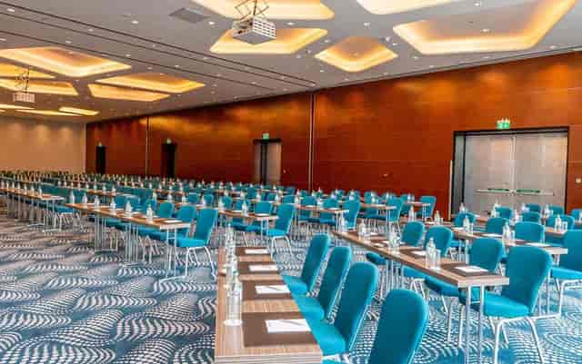 Mount Elgon ballroom at Radisson Blu Nairobi, classroom setup for corporate training and seminars.
