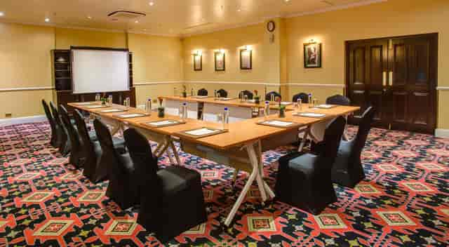 U-shaped boardroom at Sarova Stanley Hotel, ideal for corporate meetings and professional events.