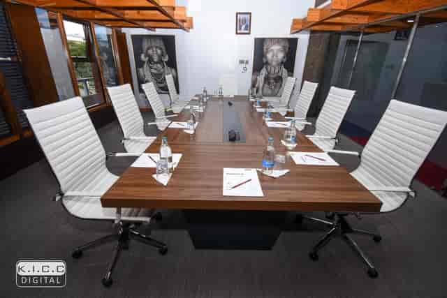 Shimba Hills boardroom at KICC: professional executive meeting setup for corporate events.