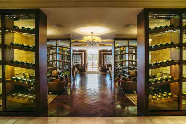 Luxury Balcony Bar in Villa Rosa Kempinski Nairobi for VIP networking and cocktail events.