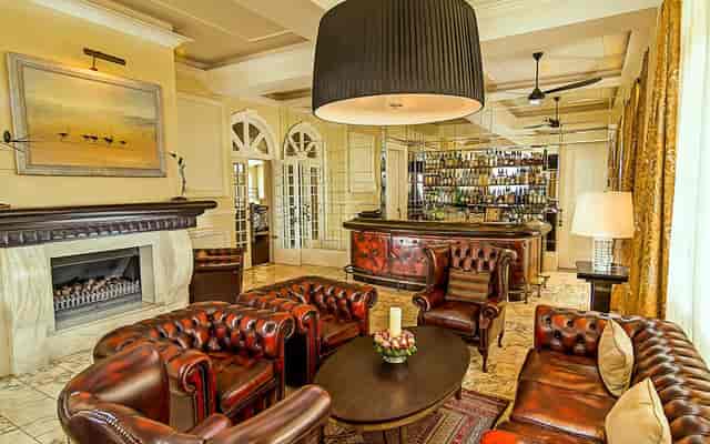 Hemingways Nairobi VIP lounge, heritage decor for luxury corporate events and cocktail receptions.