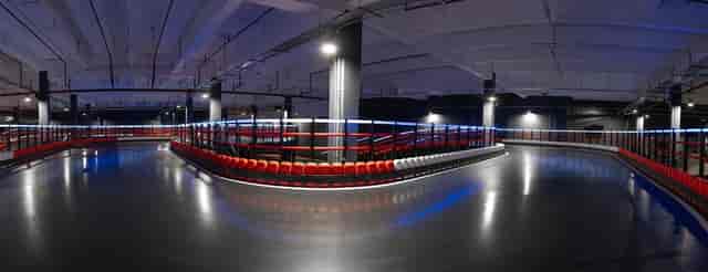 The Race Lounge at Capital Karts: industrial corporate event venue for teambuilding.