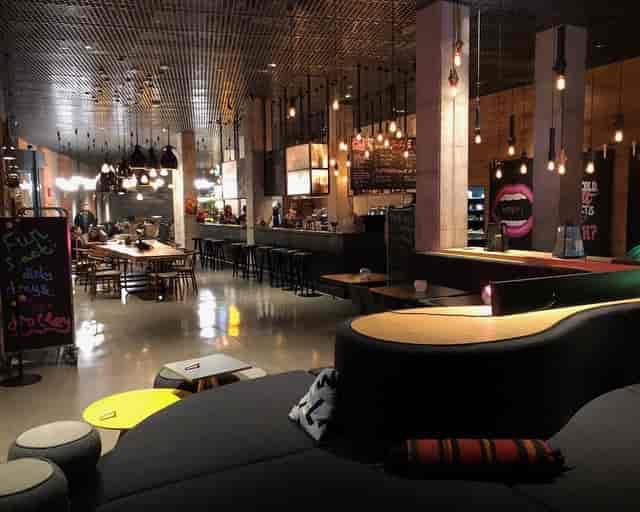 Moxy Tbilisi Auditoria: Industrial-chic event venue for networking and conferences.