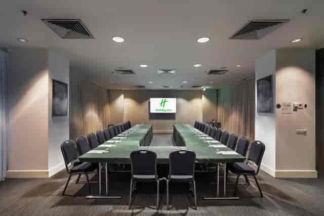 U-shape boardroom setup at Adjara Conference Hall, Holiday Inn Tbilisi for workshops and meetings.
