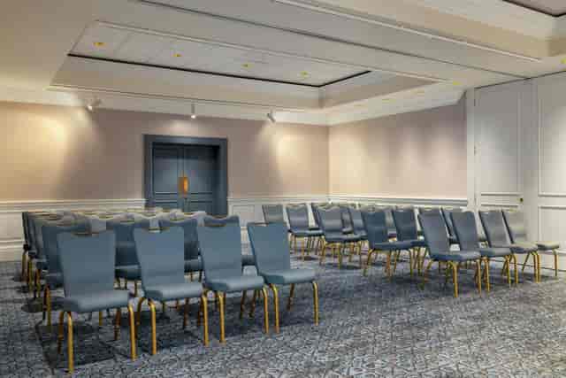 Theater-style ballroom at Courtyard Marriott Tbilisi for corporate training and business events.