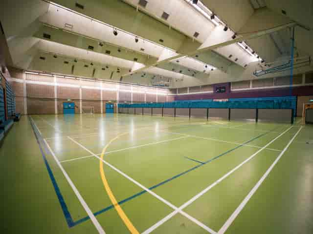 Kensington Leisure Centre sports hall: spacious indoor venue for exhibitions and trade shows.