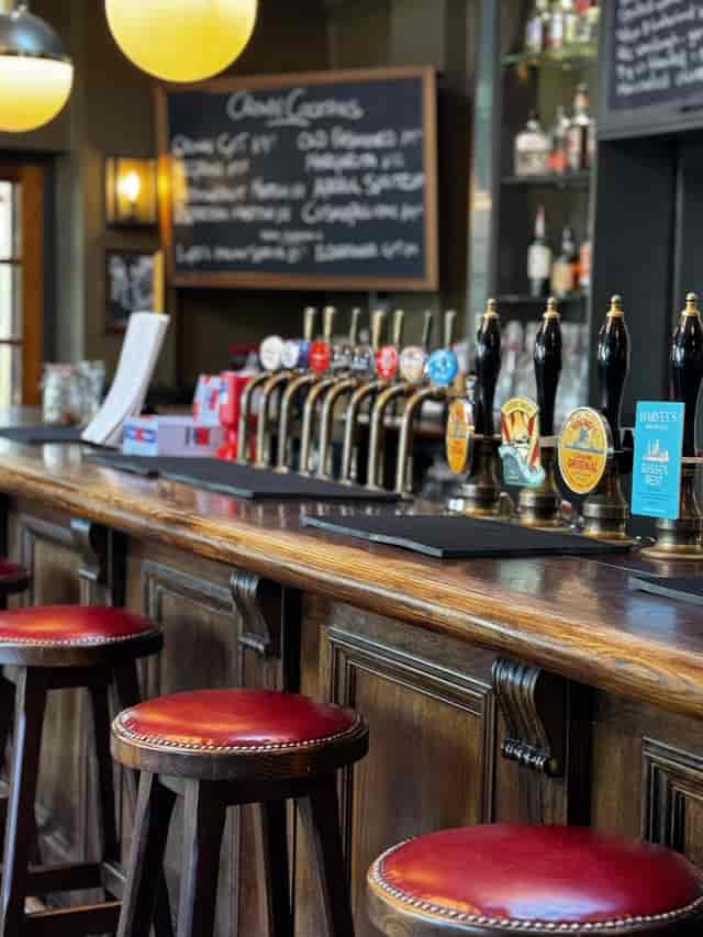 Full Venue at Matsuba: classic pub bar setup for a corporate networking event.