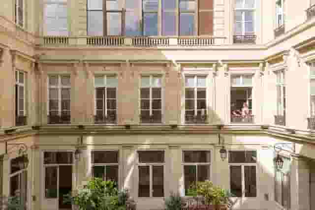 Paved inner courtyard