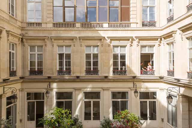 Paved inner courtyard