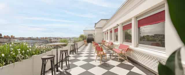 Paved inner courtyard