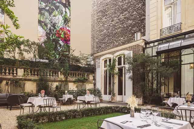 Paved inner courtyard
