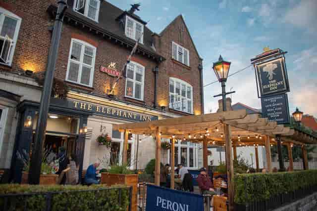 Sports Bar at The Elephant Inn: Cozy indoor-outdoor space for networking events and conferences.