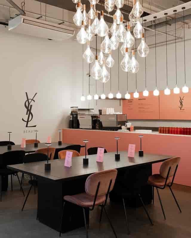 High-end branded pop-up café in Protein Studios for brand activations and product launches.