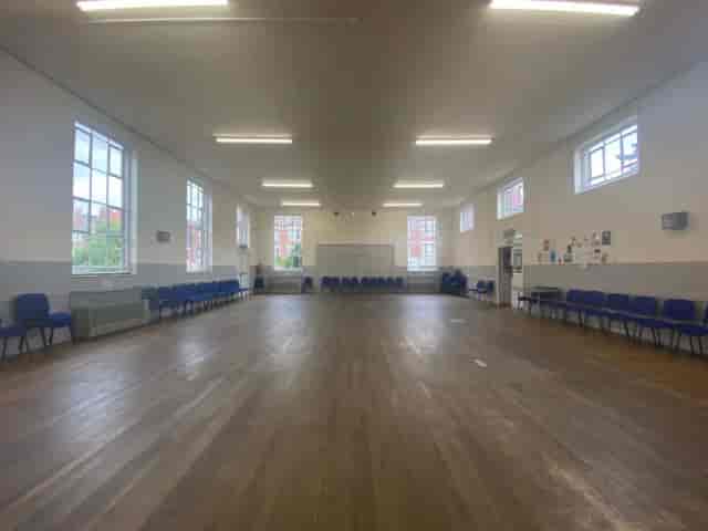 Small Hall at St Swithun's Church: Versatile hardwood venue for community events and workshops.