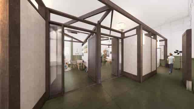 Gallery Hall workshop breakout space for small creative events in Woolwich Front Room.