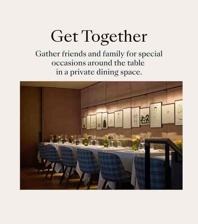 Private dining at The London Sketch Club: elegant long-table setup for high-end event catering.