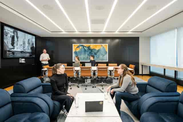The Mill living room featuring boardroom and lounge areas for corporate events and workshops.
