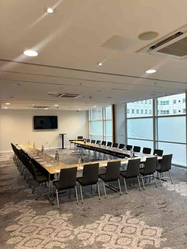 U-shape boardroom at The Lowry Hotel for corporate meetings and workshops.